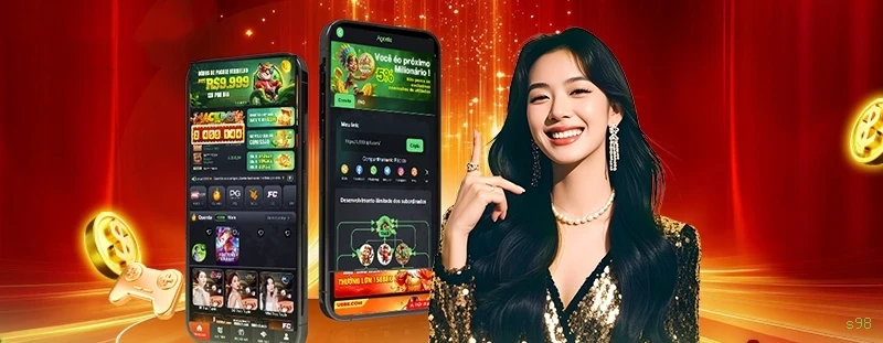 Aplicativo móvel s98 para iOS e Android